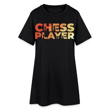Vintage Chess Player - Women’s T-Shirt Dress - black - Front