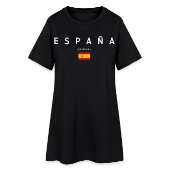 Drapeau de l’Espagne, fierté espagnole - Robe T-shirt Femme - noir - Devant