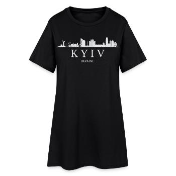 Skyline de Kiev, Kiev Ukraine - Robe T-shirt Femme - noir - Devant