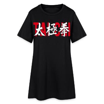 Gymnase de Kanji d’arts martiaux Taichi Tai Chi Chine - Robe T-shirt Femme - noir - Devant