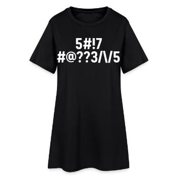 Les trucs arrivent codés - Robe T-shirt Femme - noir - Devant
