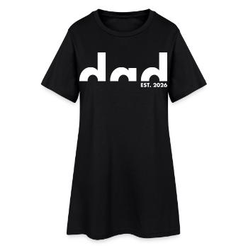 Dad Est. 2026 | Father | Father's Day - Women’s T-Shirt Dress - black - Front