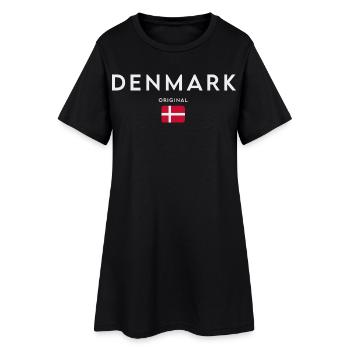 Drapeau du Danemark, fierté danoise - Robe T-shirt Femme - noir - Devant