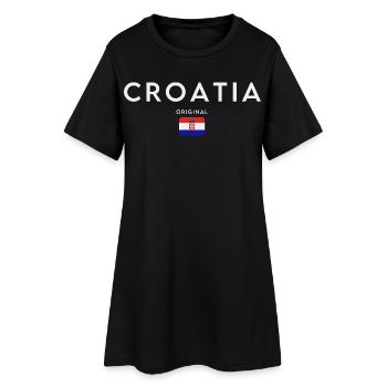 Drapeau croate, fierté croate - Robe T-shirt Femme - noir - Devant