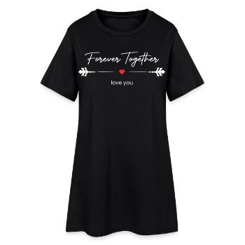 Pour Toujours Ensemble Je T'aime Amour Éternel - Robe T-shirt Femme - noir - Devant