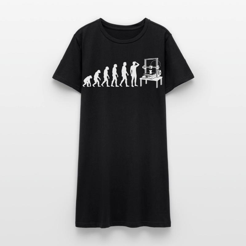 3D Printing Evolution – From Monkey to Maker Women’s T-Shirt Dress