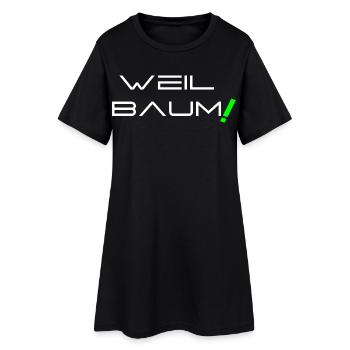 Weil Baum! - Frauen T-Shirt-Kleid - Schwarz - Vorne