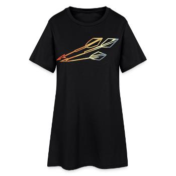 Croquis de flèche vintage - Robe T-shirt Femme - noir - Devant