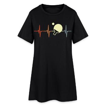 Table Tennis Heartbeat Retro - Robe T-shirt Femme - noir - Devant