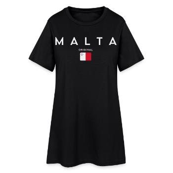 Drapeau de Malte, fierté maltaise - Robe T-shirt Femme - noir - Devant