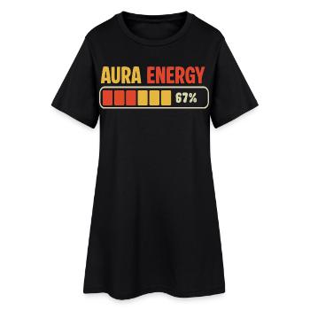 Aura Energy 67 Meme Funny Gen Alpha Six Seven 67 - Frauen T-Shirt-Kleid - Schwarz - Vorne