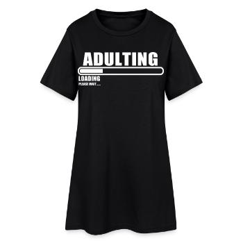 Offizielles erwachsenes 18. Geburtstagsgeschenk 18 Jahre alt - Frauen T-Shirt-Kleid - Schwarz - Vorne