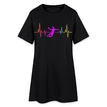 Handball Handball Joueur de handball féminin - Robe T-shirt Femme - noir - Devant
