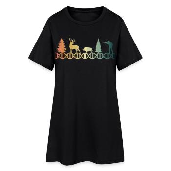 Chasseur d’ADN de chasse Chasseuse d’ADN - Robe T-shirt Femme - noir - Devant