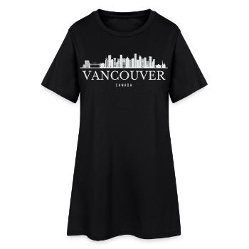 Vancouver Skyline, Vancouver Canada - Robe T-shirt Femme - noir - Devant