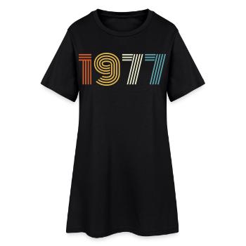 1977 Cadeau 1977 Vintage 1977 - Robe T-shirt Femme - noir - Devant