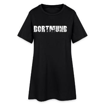 Dortmund - Frauen T-Shirt-Kleid - Schwarz - Vorne