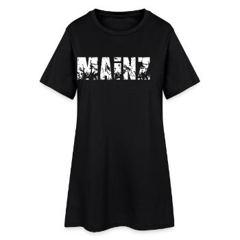 Mainz - Frauen T-Shirt-Kleid - Schwarz - Vorne