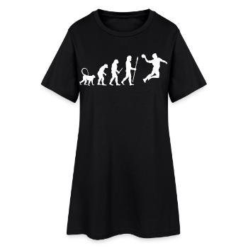 Entwicklung des Handballspielers - Frauen T-Shirt-Kleid - Schwarz - Vorne