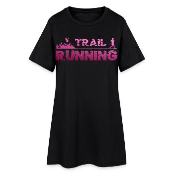 Trail Running Eagle Mountains Forest Shoes Profile pink - Women’s T-Shirt Dress - black - Front