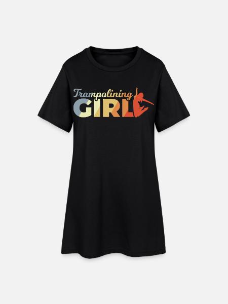 Drôle de fille trampoline - Robe T-shirt Femme - noir