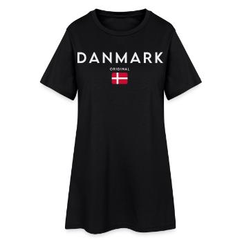 Flag of Denmark, Danish pride - Women’s T-Shirt Dress - black - Front