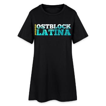 Ostblock Latina Kasachin Kasachstan Geschenk - Frauen T-Shirt-Kleid - Schwarz - Vorne
