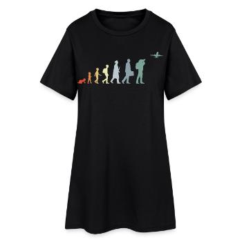 Évolution de l’observateur d’avion - Robe T-shirt Femme - noir - Devant