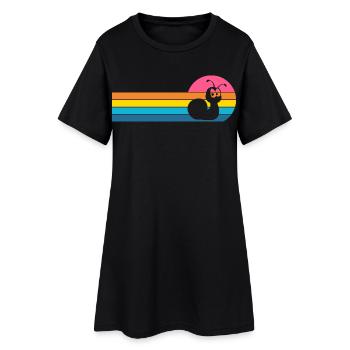escargot - Robe T-shirt Femme - noir - Devant
