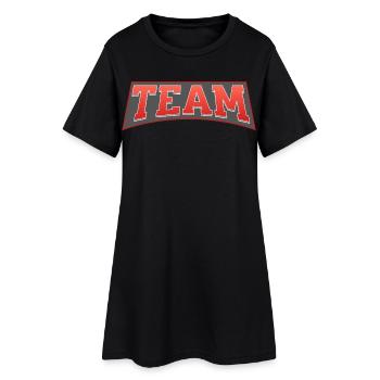 Équipe - Robe T-shirt Femme - noir - Devant
