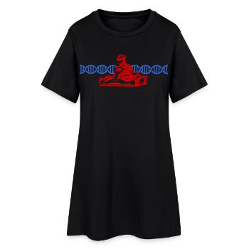Gokart DNA Kart Racing DNS | Farben änderbar - Frauen T-Shirt-Kleid - Schwarz - Vorne