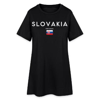 Flag of Slovakia, Slovak pride - Women’s T-Shirt Dress - black - Front