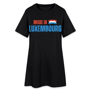 Made in Luxembourg, fierté luxembourgeoise - Robe T-shirt Femme - noir - Devant