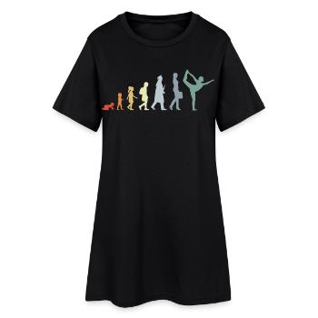 Development into a yoga teacher - Women’s T-Shirt Dress - black - Front