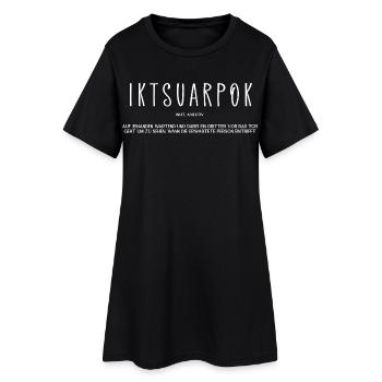 iktsuarpok w - Frauen T-Shirt-Kleid - Schwarz - Vorne