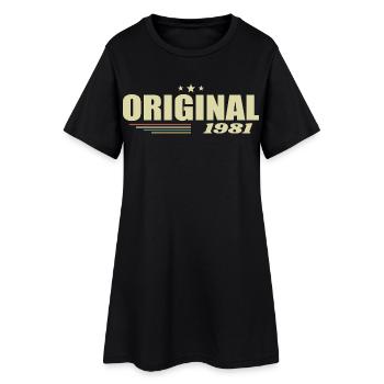 44. Geburtstag 44 Jahre Original 1981 - Frauen T-Shirt-Kleid - Schwarz - Vorne