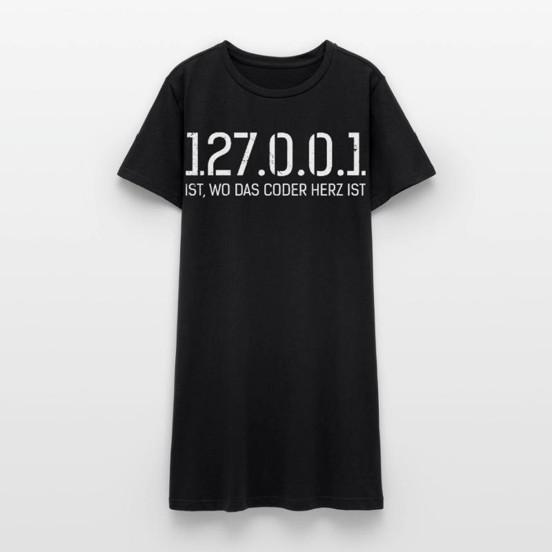 Science Coder 127.0.0.1 IST. WO CODER HERZ IST Frauen T-Shirt-Kleid