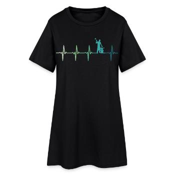 forgeron marteau battement de coeur métallier - Robe T-shirt Femme - noir - Devant