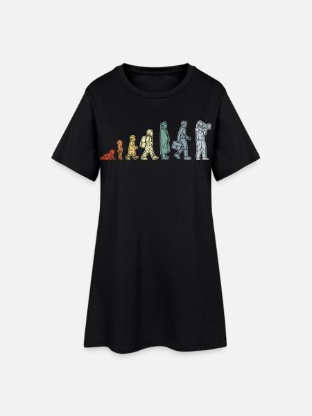 Baby zum Kameramann - Frauen T-Shirt-Kleid - Schwarz
