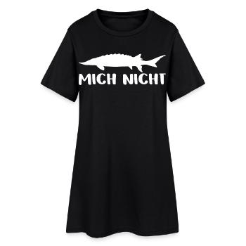 Stör mich nicht - Störsilhouette mit Spruch - Frauen T-Shirt-Kleid - Schwarz - Vorne