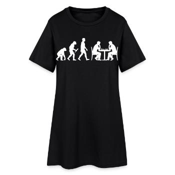 Chess Evolution – Der Weg zum Großmeister - Frauen T-Shirt-Kleid - Schwarz - Vorne