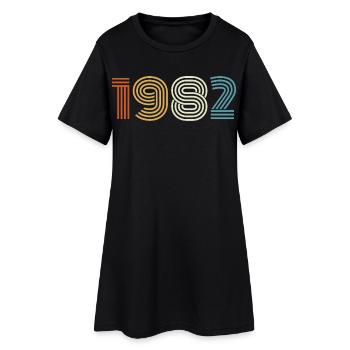 1982 Cadeau 1982 Vintage 1982 - Robe T-shirt Femme - noir - Devant