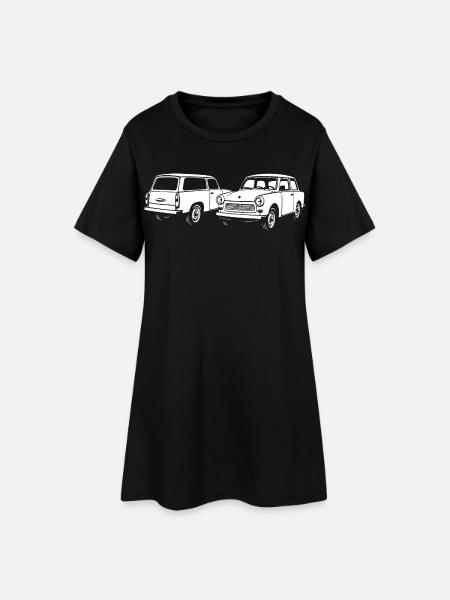 Zweitakter-Ikonen - Frauen T-Shirt-Kleid - Schwarz
