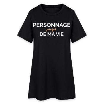 Personnage Principal — Ma Vie - Robe T-shirt Femme - noir - Devant