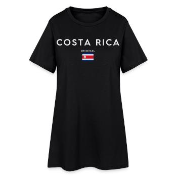 Drapeau du Costa Rica, fierté costaricienne - Robe T-shirt Femme - noir - Devant