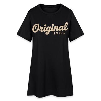 Cadeau d’anniversaire 1966 | Nées en 1966 - Robe T-shirt Femme - noir - Devant
