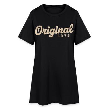 Geburtstagsgeschenk 1975 | Geboren 1975 - Frauen T-Shirt-Kleid - Schwarz - Vorne
