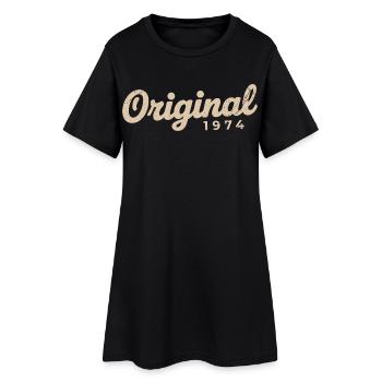 Cadeau d’anniversaire 1974 | Nées en 1974 - Robe T-shirt Femme - noir - Devant