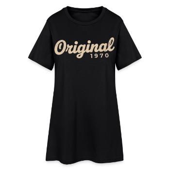 Cadeau d’anniversaire 1970 | Nées en 1970 - Robe T-shirt Femme - noir - Devant
