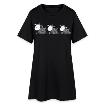 Trois moutons sont les meilleurs amis - moutons - agneau - Robe T-shirt Femme - noir - Devant